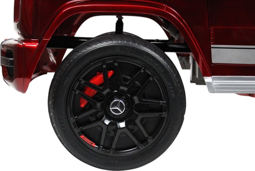 Детский электромобиль RiverToys Mercedes-Benz G63 (Mercedes-AMG-G63-K999KK-CHERRY-GLANEC) вишневый глянец