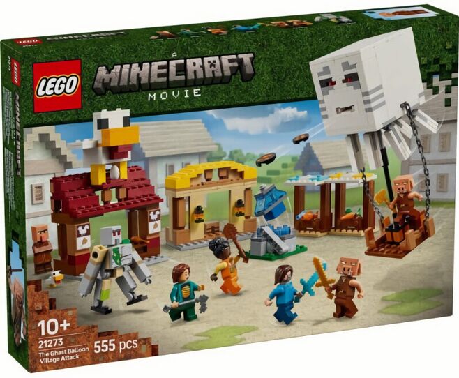 (EU) Конструктор LEGO Minecraft Нападение на деревню воздушных шаров Гаста (21273)