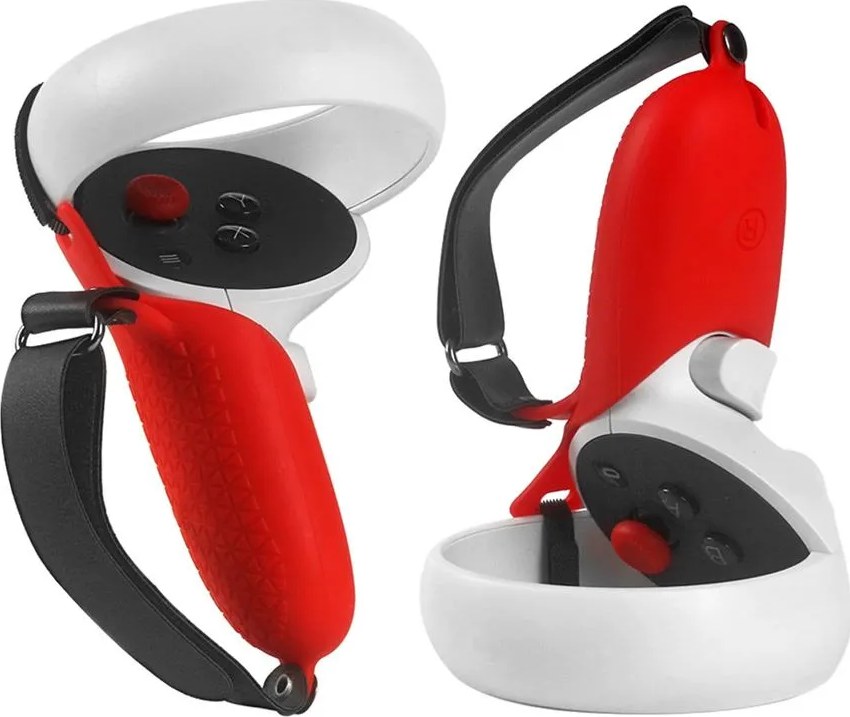 Силиконовый чехол для контроллеров Oculus Quest 2 Red (красный)