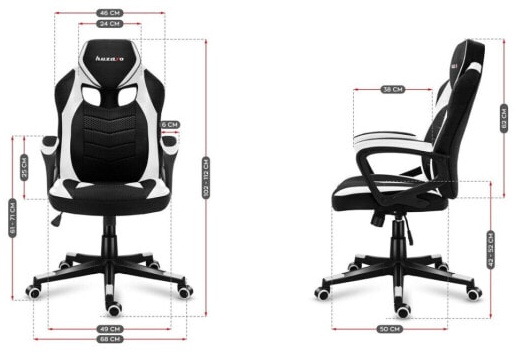 (EU) Игровое кресло Huzaro HZ-Force 2.5 White Mesh, 258667891, Серое