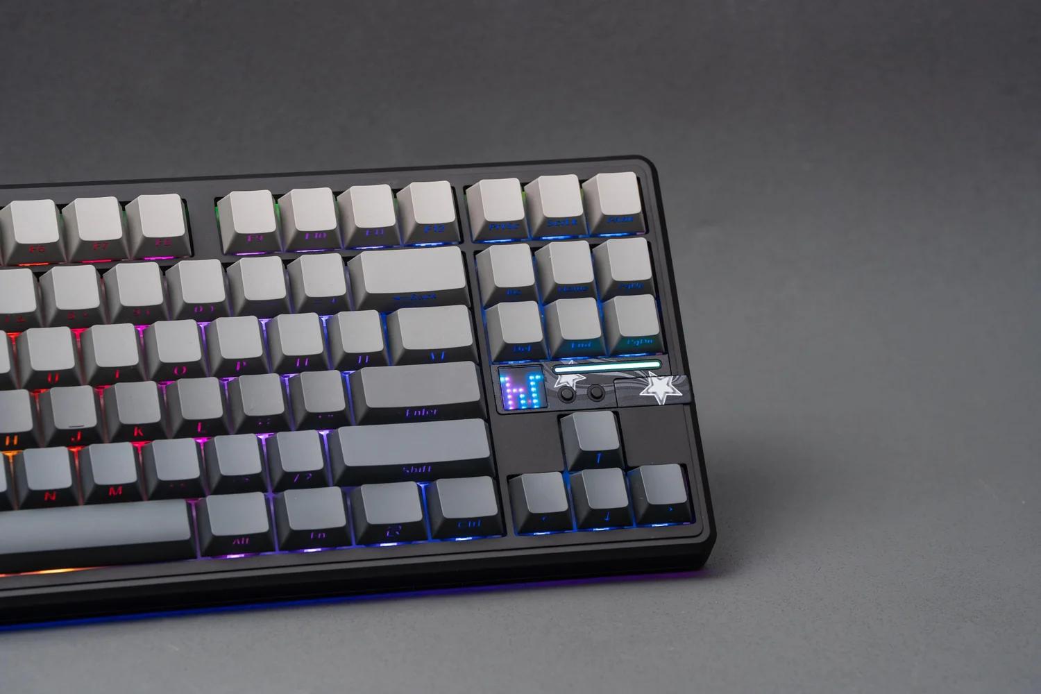 Клавиатура AULA F87Pro V2 Greywood свитчи РУС, символы на боковых гранях, Серый градиент