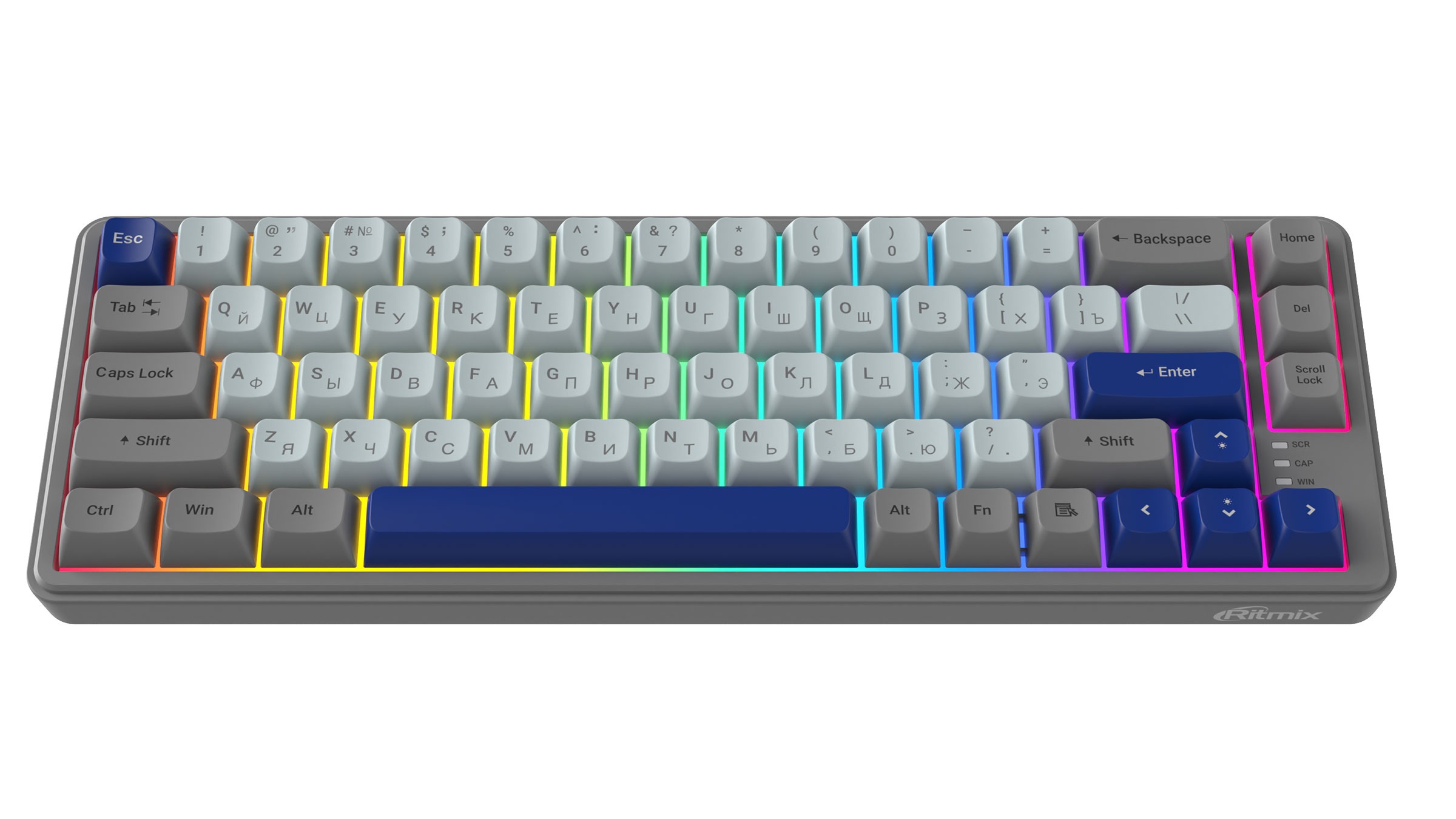 Клавиатура Ritmix RKB-568BL, Синяя