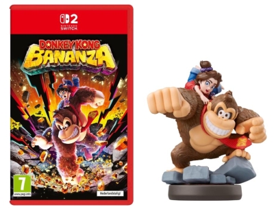 Игра Donkey Kong Bananza + Интерактивная фигурка amiibo Донки Конг и Паулина