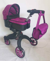 Коляска Melogo люлька , сумка, регул. ручка по высоте, мягкая ручка, в кор., сирен./черн. в кор.2шт M9631A