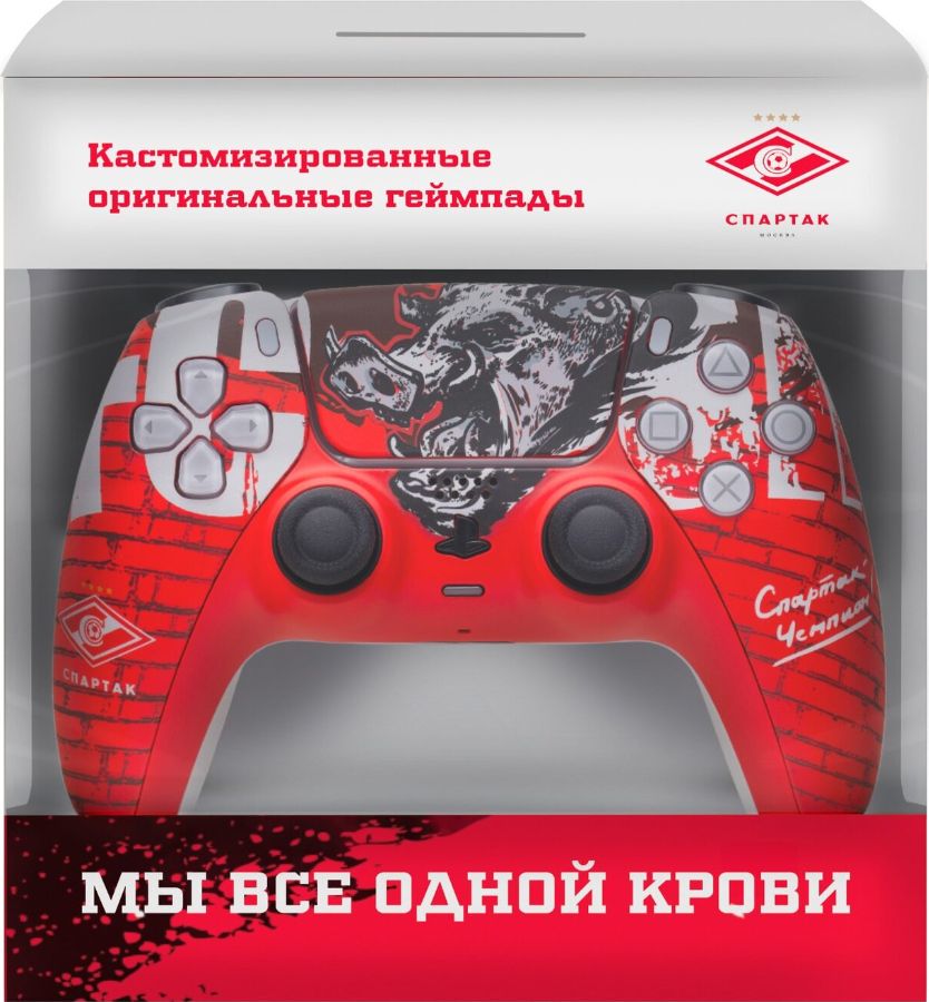 Кастомизированный геймпад Sony DualSense Спартак.Чемпион