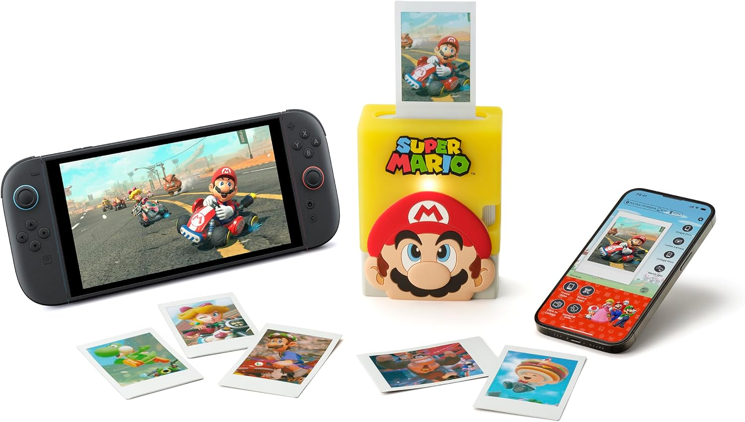 Фотопринтер моментальной печати FUJIFILM Instax Mini Link 3 Super Mario Edition, Белый