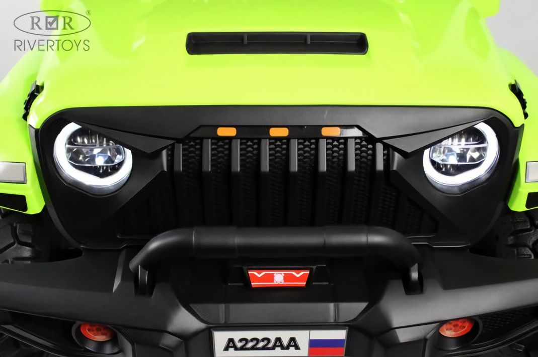Детский электромобиль Jeep A222AA зеленый