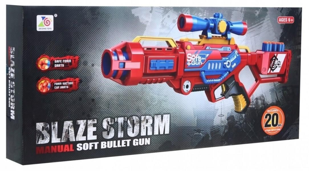 Автомат Blaze Storm с мягкими пулями (тройной выстрел), Zecong Toys ZC7068