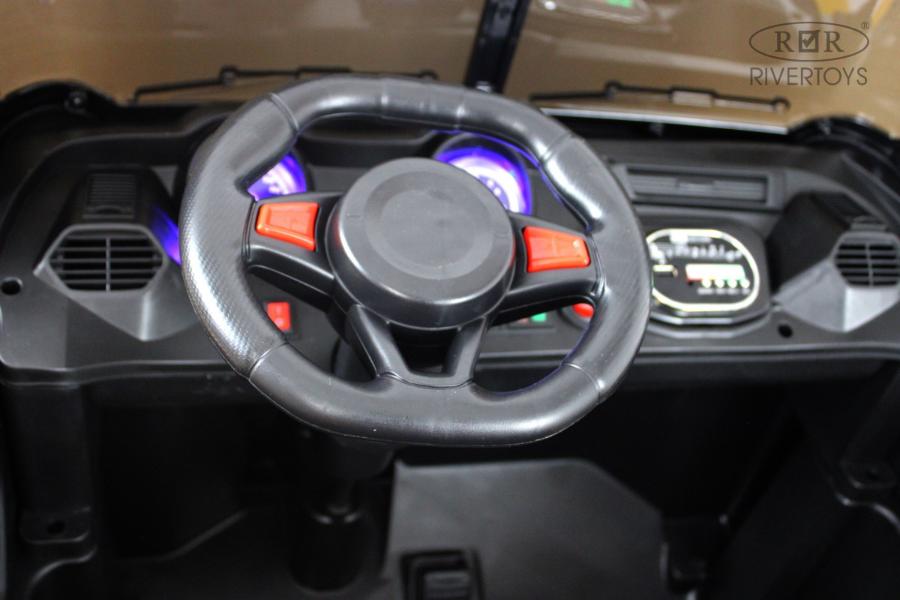 Детский электромобиль RiverToys K777AM желтый