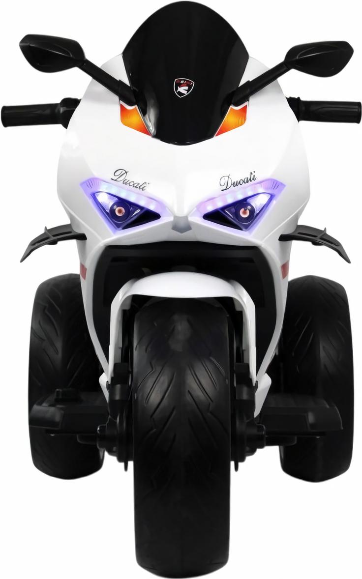 Детский электромотоцикл RiverToys М777БХ белый