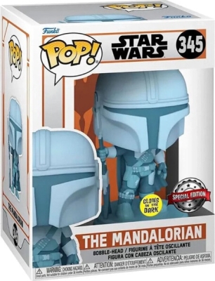 (EU) Фигурка Funko POP! Star Wars The Mandalorian :The Mandalorian (Hologram) Glow in the Dark (345)