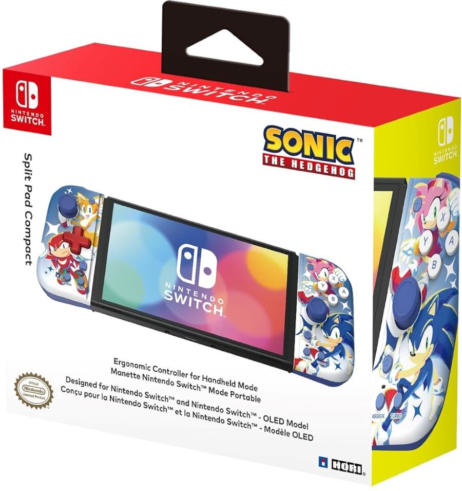 Контроллеры HORI Split Pad Compact (Sonic) для консоли Switch (NSW-465U)
