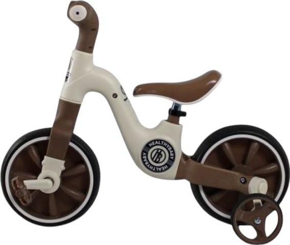Детский беговел-велосипед RiverToys (HB-318) (коричневый)