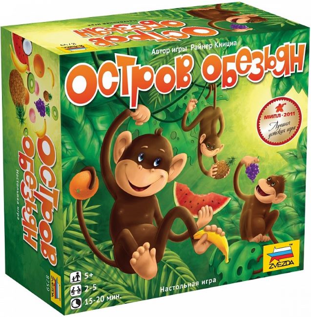 Настольная игра ZVEZDA Остров обезъян, детская, ZV-8759