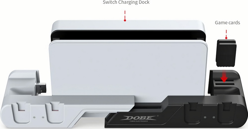 Зарядная станция DOBE для Nintendo Switch и Joy-Con L/R (TNS-0122B)