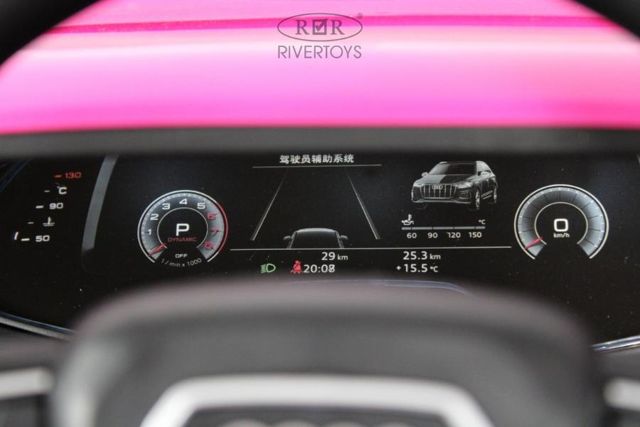 Детский электромобиль RiverToys AUDI Q7 (HL678) розовый