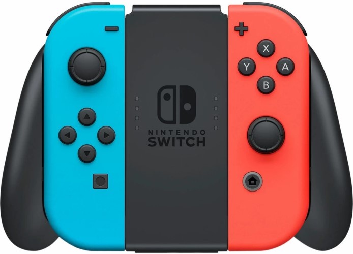 Nintendo Switch OLED 64GB (неоновый красный/неоновый синий) AZ + игра FIFA 23 Legacy Edition