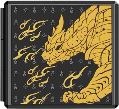 Защитный кейс HORI Premium Game Card Case Monster Hunter Rise (черно-желтый) (NSW-038U) для Nintendo Switch