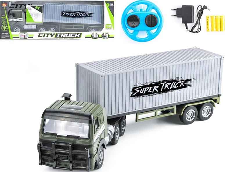 Радиоуправляемая модель Zhoule Toys контейнеровоз 551-B1 CityTruck (1к18)(551-B1)