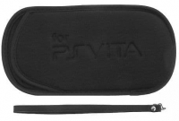 Мягкий чехол (чёрный) + ремешок на руку для PS Vita 2000