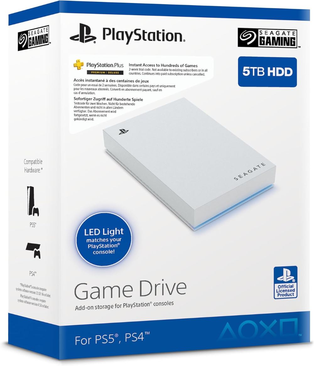 Внешний жёсткий диск HDD Seagate 5 TB Game Drive для PS4/PS5