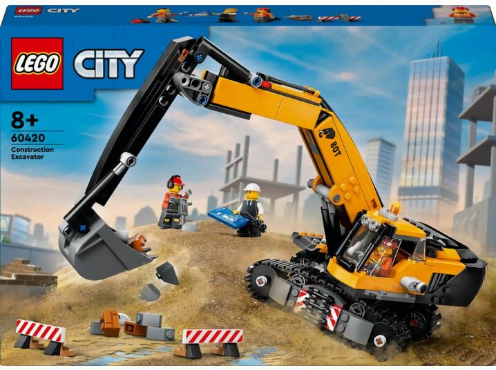 (EU) Конструктор LEGO City Желтый строительный экскаватор (60420)