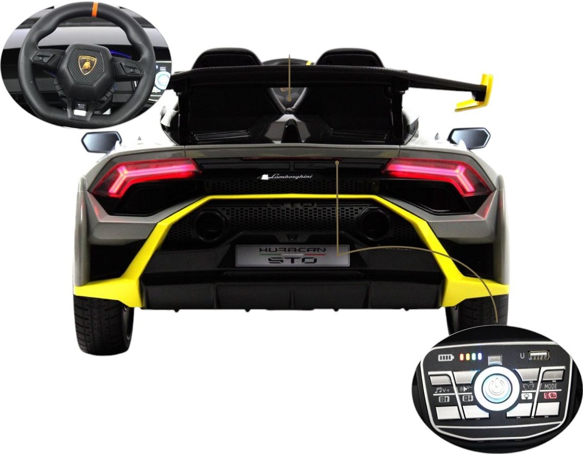 Детский электромобиль RiverToys Lamborghini Huracán STO (E888EE-GRAY) серый