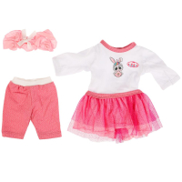 Одежда для кукол 40-42см платье, лосины и повязка зайка КАРАПУЗ в кор.100шт OTF-2201DH-RU