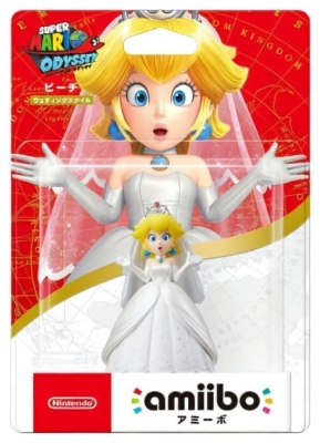 (CN) Интерактивная фигурка amiibo Пич (свадебный наряд) (Super Mario Collection)