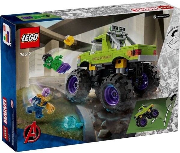 (EU) Конструктор LEGO Marvel Халк на внедорожнике против Таноса (76312)