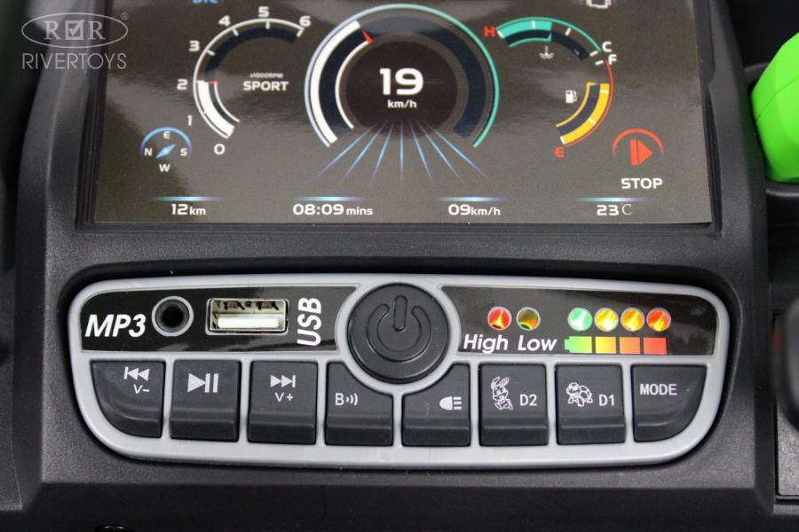 Детский электромобиль RiverToys H005HH зеленый