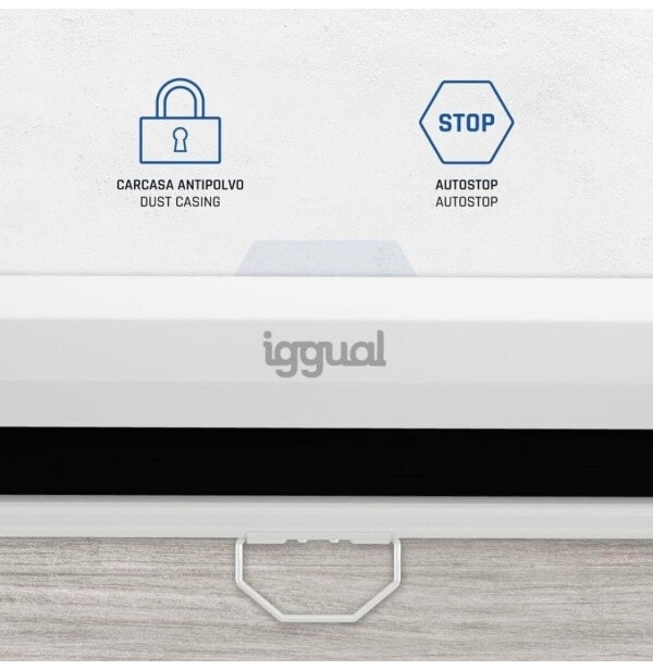 (EU) Аксессуар для проектора Iggual PSIMS203 92" экран рулонный ручной (16:9, 203x114 см) , Белый