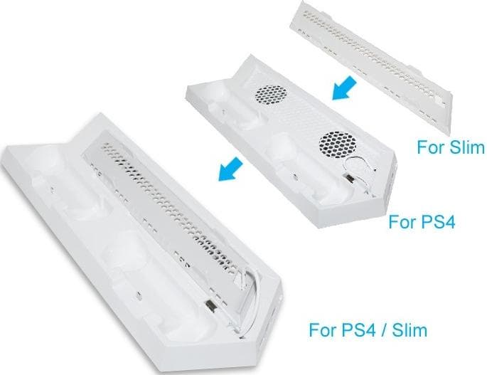 Многофункциональный стенд (подставка) (TP4-891S) для PS4 Slim (белый)