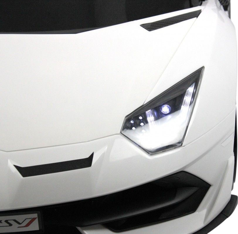 Детский электромобиль RiverToys Lamborghini Aventador SVJ (A111MP) белый