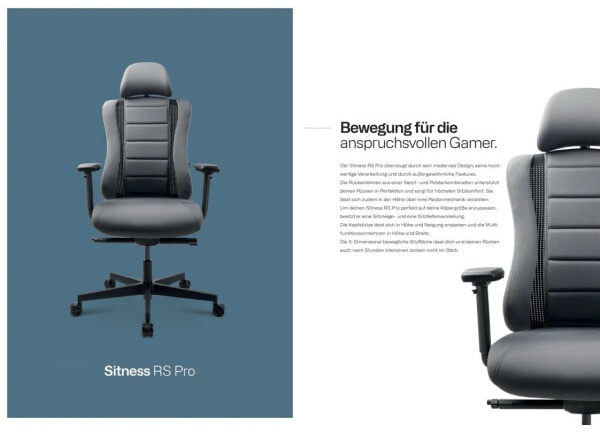 (EU) Игровое кресло Sitness RS PRO, 241552444, Серое