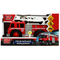 Машина пластик свет-звук ПОЖАРНАЯ 18 см, своб. ход, подв. дет., кор. Технопарк в кор.48шт ZY1229635-R