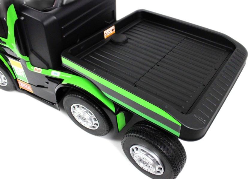 Детский электромобиль RiverToys Mercedes-Benz Axor с прицепом (H777HH) зеленый