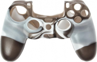 Силиконовый чехол для геймпада Sony DualShock 4 (камуфляж белый/чёрный)