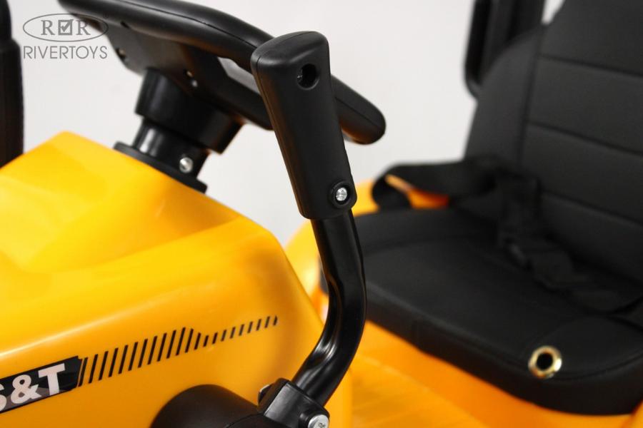 Детский электромобиль RiverToys трактор-погрузчик C004MC желтый