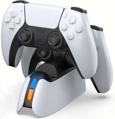 Зарядная станция DOBE для 2-х геймпадов Sony Dualsense RGB (белая) (TP5-05103)