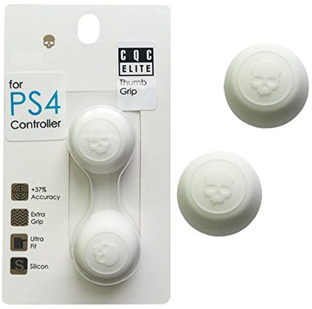 2 высокие накладки на стики геймпада Skull&co CQC Elite Thumb Grip (белые)