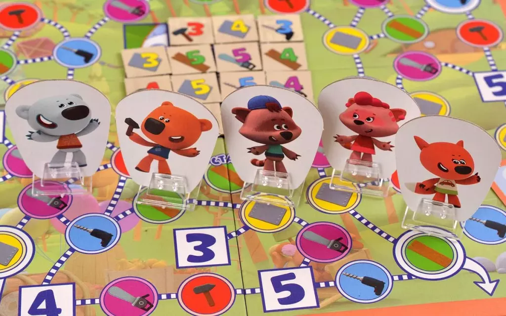 Настольная игра ZVEZDA Ми-ми-мишки Большая стройка, детская, ZV-8721