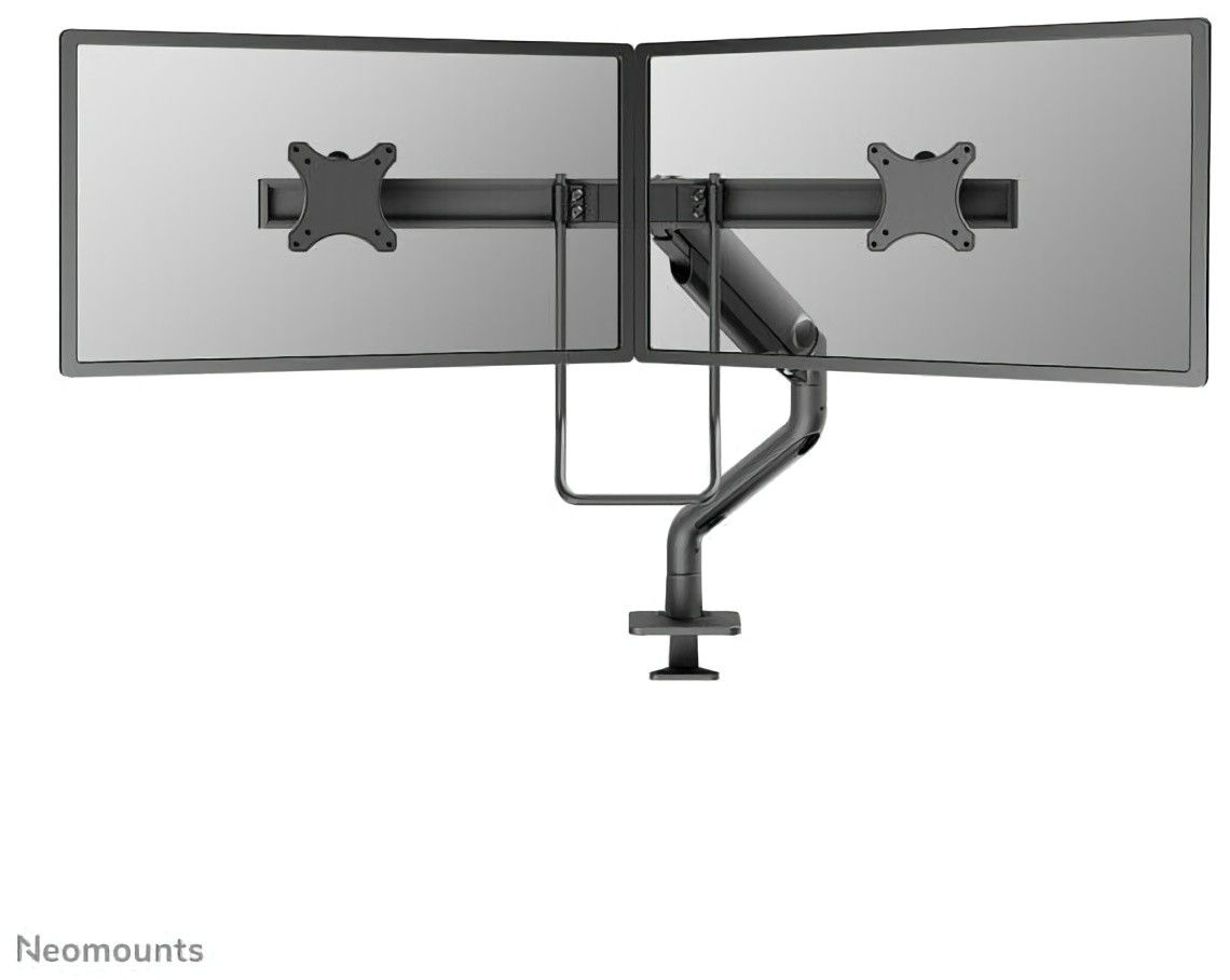 (EU) Аксессуар для монитора Neomounts DS75S-950BL2 NEXT One Настольное Full Motion крепление для 2 мониторов (газлифт, 17-32", 8 кг/экран, VESA 75/100) , Чёрный