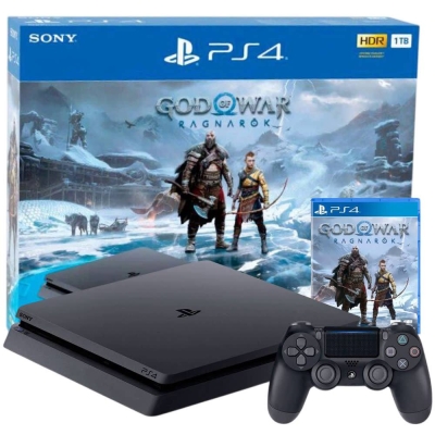 Игровая приставка Sony PlayStation 4 1TB Slim + God of War Ragnarok