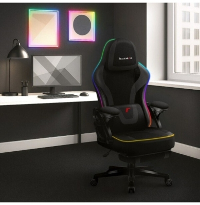 (EU) Игровое кресло Huzaro HZ-FORCE 4.6 RGB BLACK MESH, 276249402, Чёрное