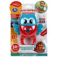 Моя первая игрушка музыкальная совушка.30 песен,стихов,звуков.свет.блист.бат, Умка в кор.72шт HT1084-R