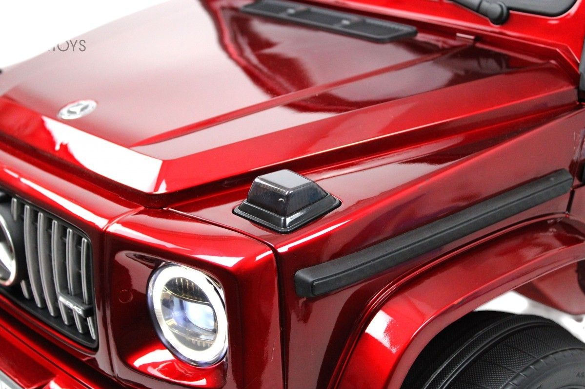 Детский электромобиль RiverToys Mercedes-Benz G63 (Mercedes-AMG-G63-K999KK-CHERRY-GLANEC) вишневый глянец