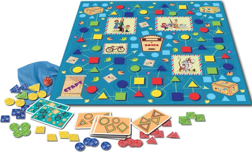 Настольная игра ZVEZDA Простоквашино: Геометрические фигуры (Обучающая)(ZV-8689)