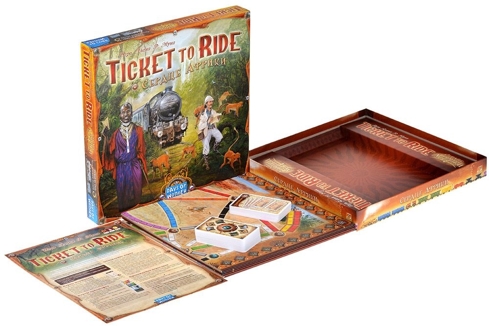 (EU) Настольная игра Hobby World Ticket to Ride: Сердце Африки (доп)