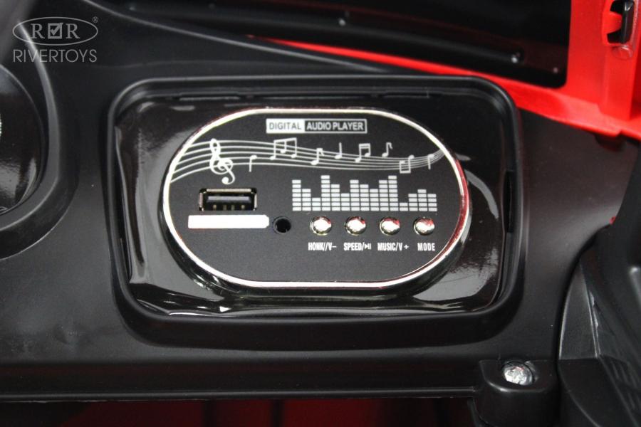 Детский электромобиль RiverToys М555БХ красный глянец